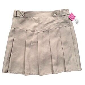 George Khaki Pleated Front Elastic Waist Girl’s Skort School Uniform Size 16